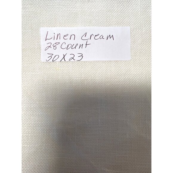 Linen Cream Fabric 28 Count Evenweave Cross Stitch Material 30x23 - Picture 2 of 3